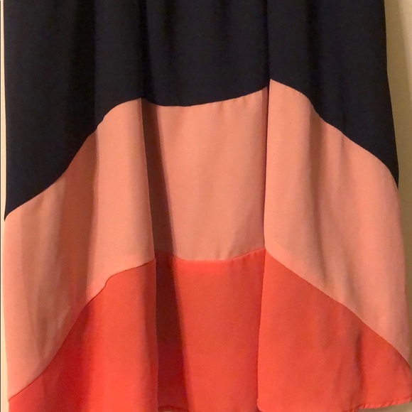 Navy & Peach dress - Picture 2 of 4